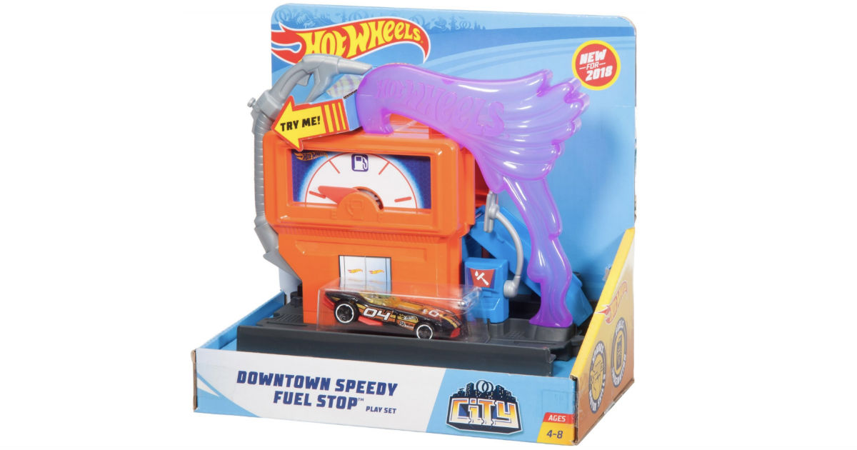 hot wheels city downtown super fuel stop play set