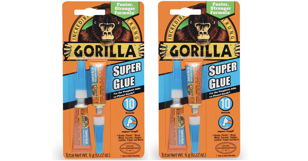 Gorilla Super Glue Two 3 Gram Tubes ONLY 2.59 on Amazon Daily Deals