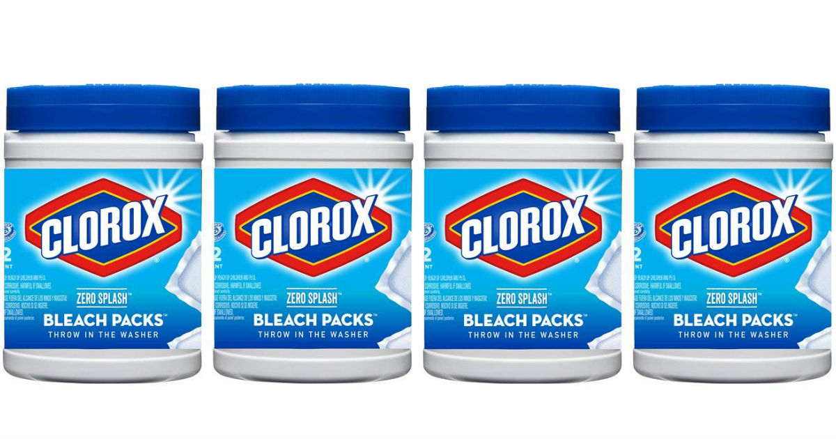 Clorox Zero Splash Bleach Packs 4 Pk ONLY $10.71 Shipped