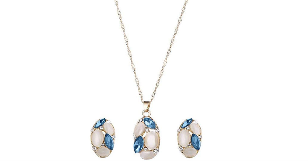 Opal Drop Pendant Jewelry Set ONLY $3 Shipped