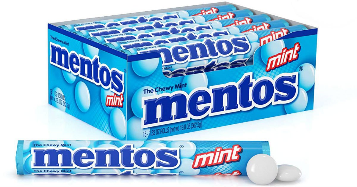 Mentos Chewy Mint Candy Roll 15-Pk ONLY $6.74 at Amazon