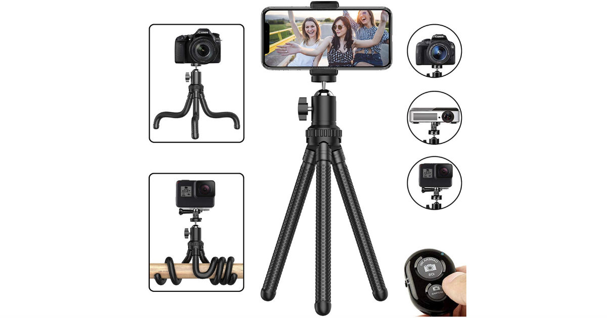 Adjustable Rotating Camera & Phone Tripod ONLY $7.95 (Reg $15)