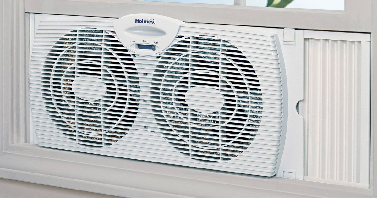 Holmes Dual Blade Twin Window Fan Image ONLY $15.05 (Reg $30)