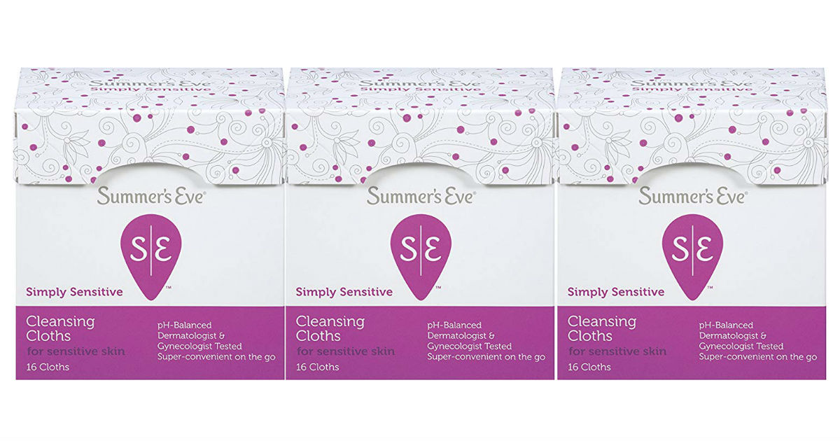 Summer's Eve Cleansing Cloths 3-Pack ONLY $4.90 on Amazon