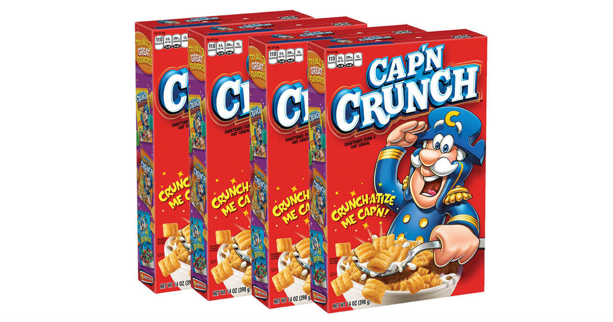 Cap'n Crunch Cereal ONLY $1.56 Each on Amazon