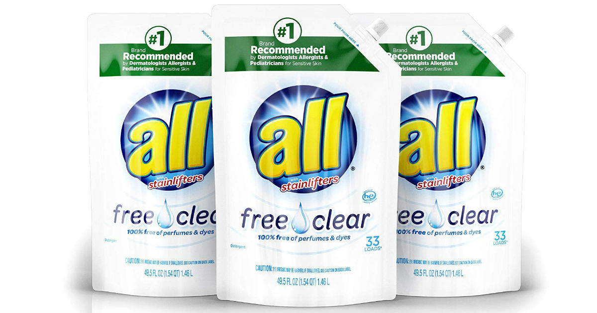 All Liquid Laundry Detergent Pouch 3-Pack ONLY $9.94 ShippedÂ