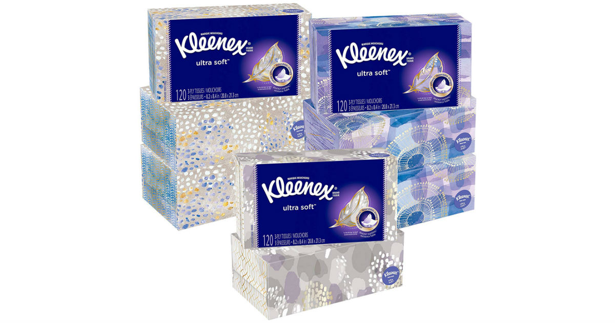 Kleenex Ultra Soft Facial Tissues 8-Pk 120-ct ONLY $9.88 Shipped