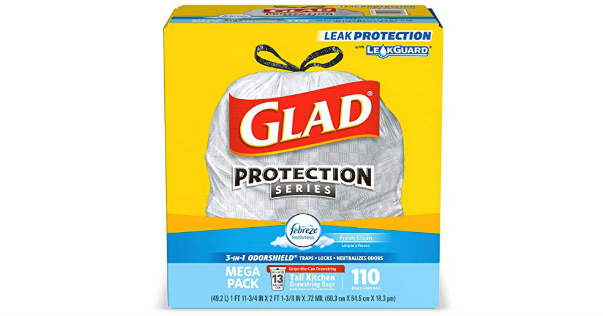 Glad Tall Kitchen Trash Bags 110-Count ONLY $12.28 Shipped