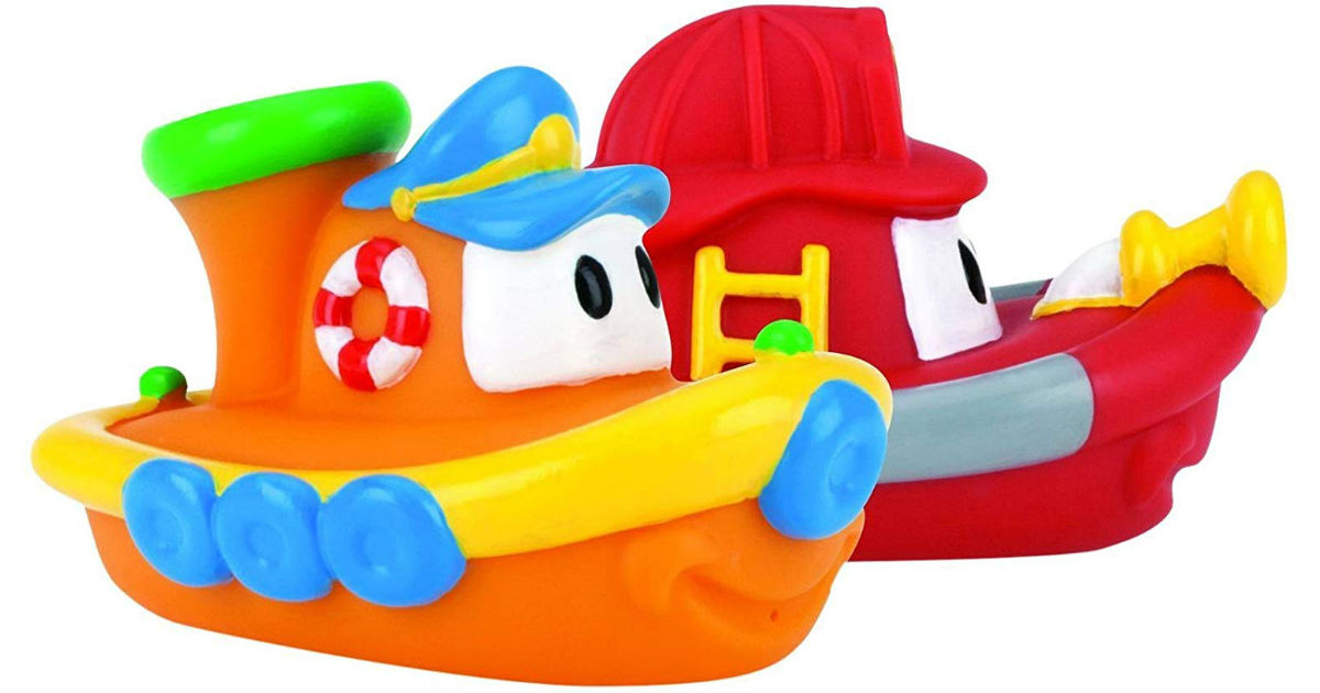 Nuby 2-Pk Tub Tugs Floating Boat Bath Toys ONLY $4.73 (Reg $12)