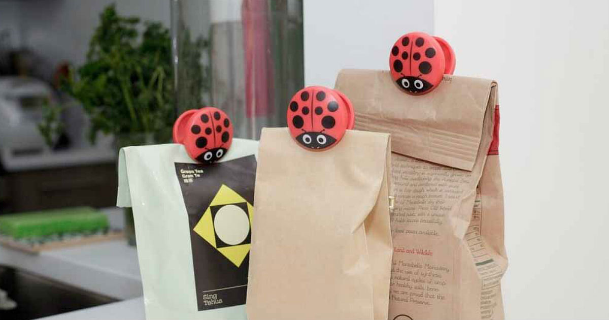 Kikkerland Ladybug Bag Clips ONLY $3.99 (Reg. $8.48)