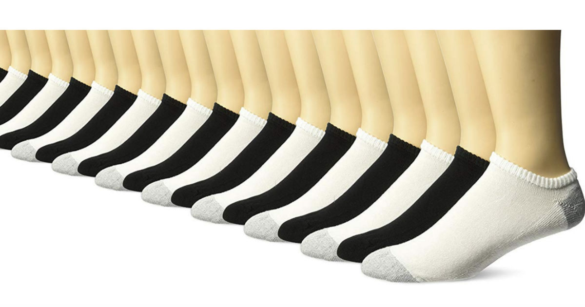Gildan Men's No Show Socks 10-Pair ONLY $6.52 on Amazon