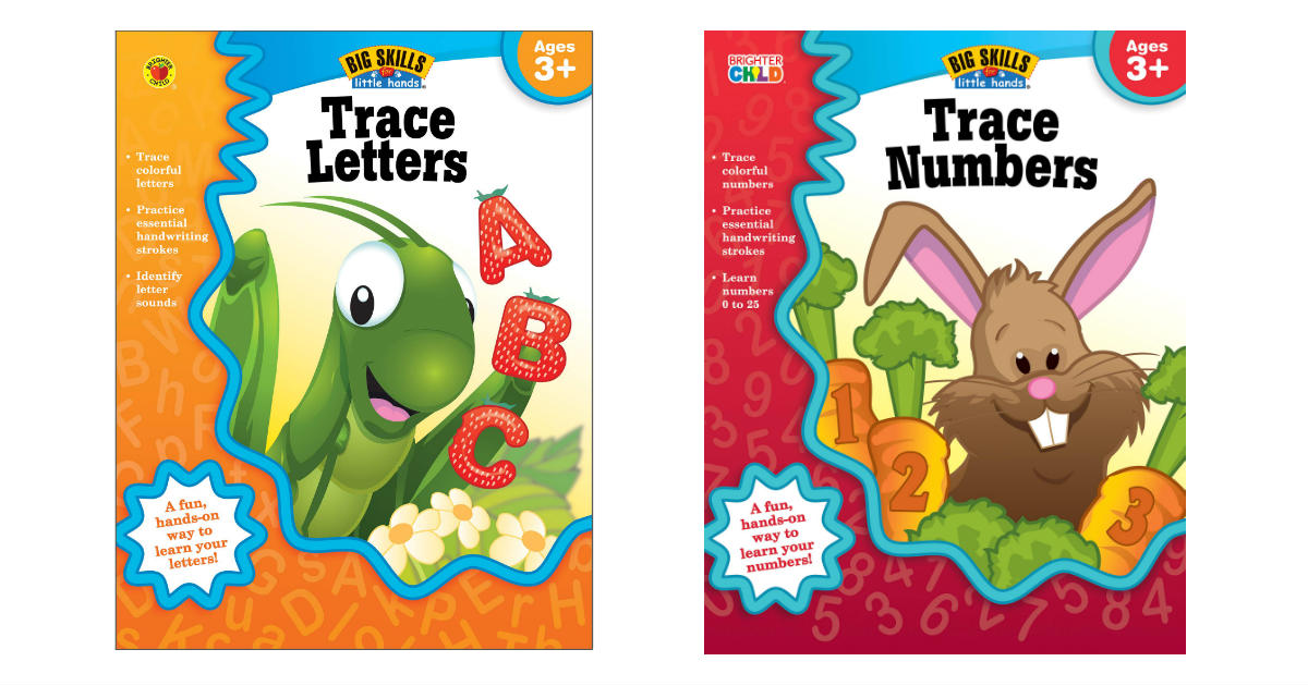Trace Letters & Numbers Workbooks ONLY $1.99 on Amazon