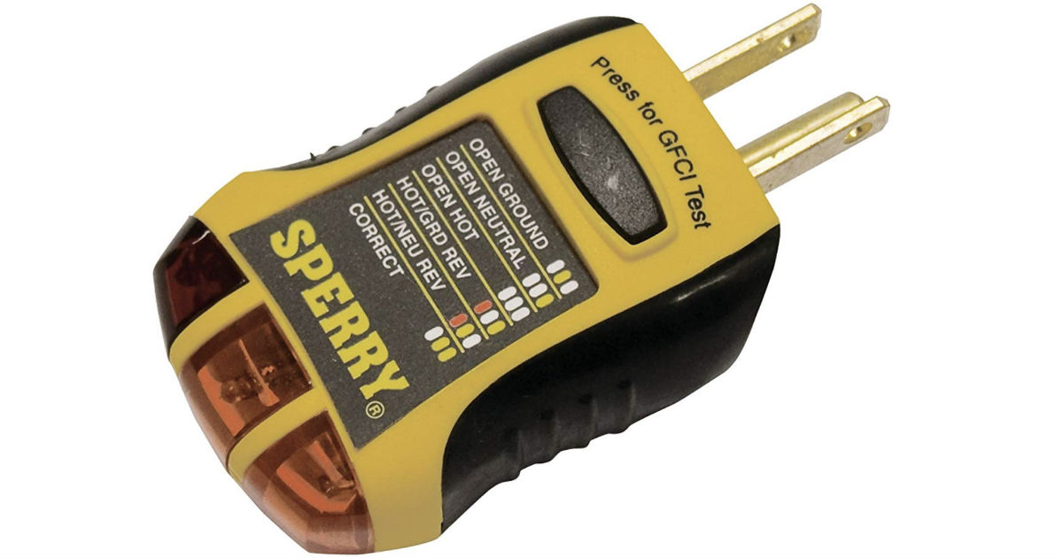 Sperry Instruments GFCI Outlet/Receptacle Tester ONLY $5.94