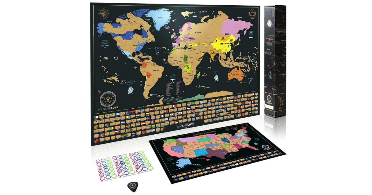 Scratch Off Map of the World ONLY $9.99 (Reg. $26)