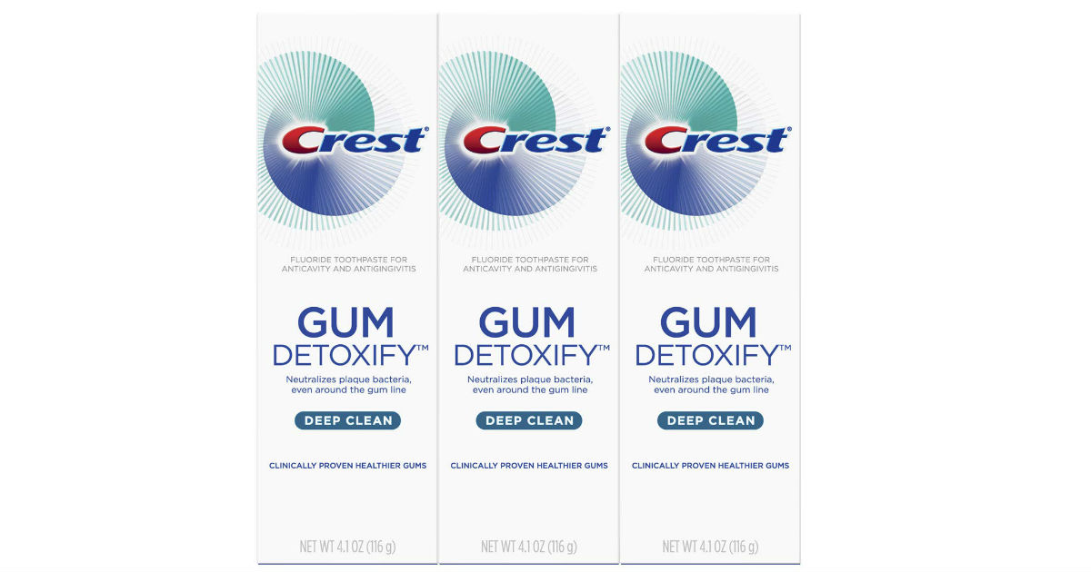 Crest Gum Detoxify Deep Clean Toothpaste 3-Pack ONLY $10.49 