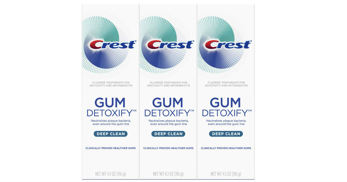 3 Pack Crest Gum Detoxify Deep Clean Toothpaste ONLY 9 99 Daily 3-pack-crest-gum-detoxify-deep-clean-toothpaste-only-9-99-daily