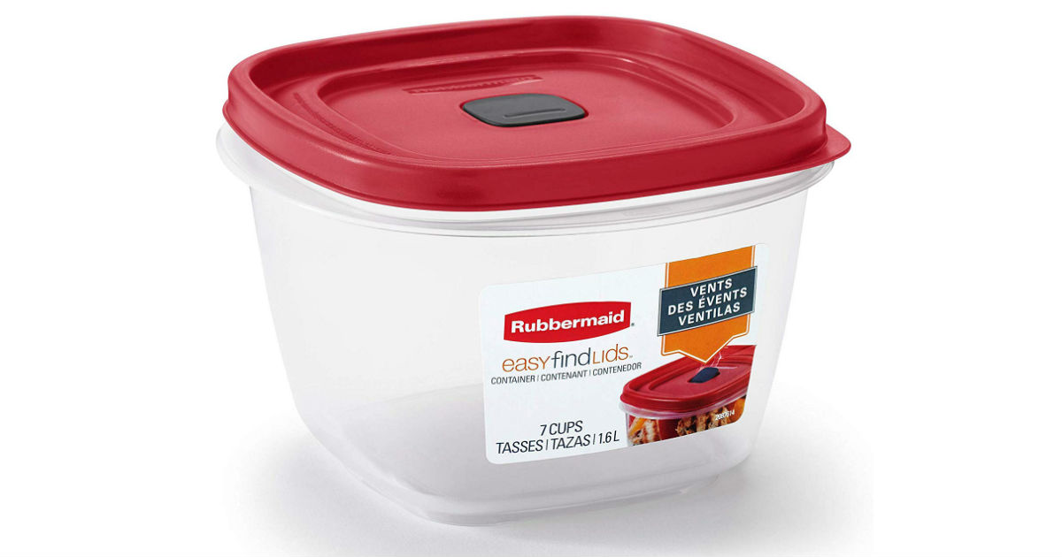 Rubbermaid Easy Find Vented Lid Food Container ONLY $3 (Reg. $7)