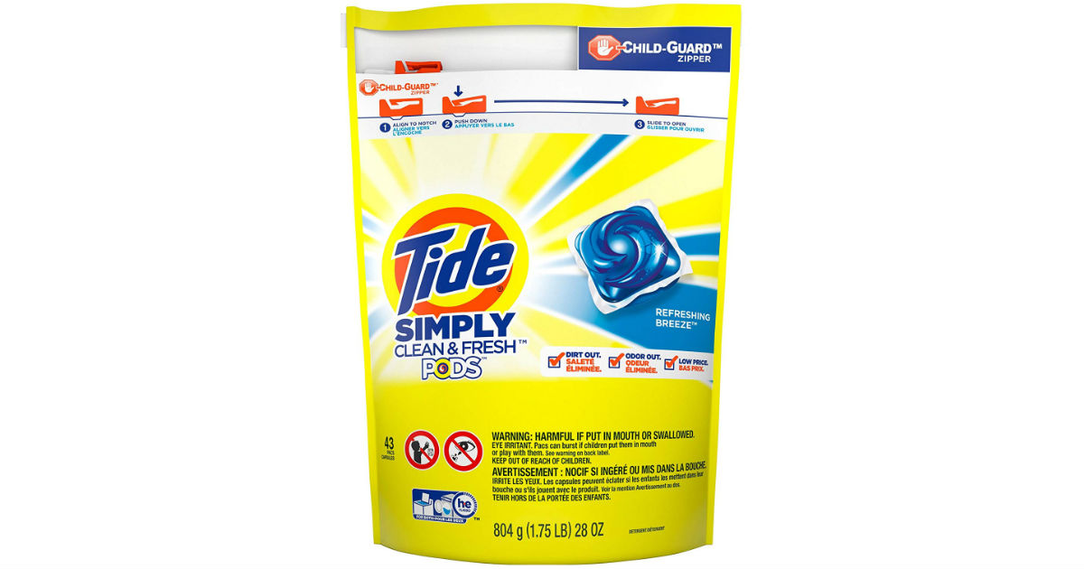 Tide Simply Clean & Fresh PODS ONLY 43-ct ONLY $6.49 Shipped