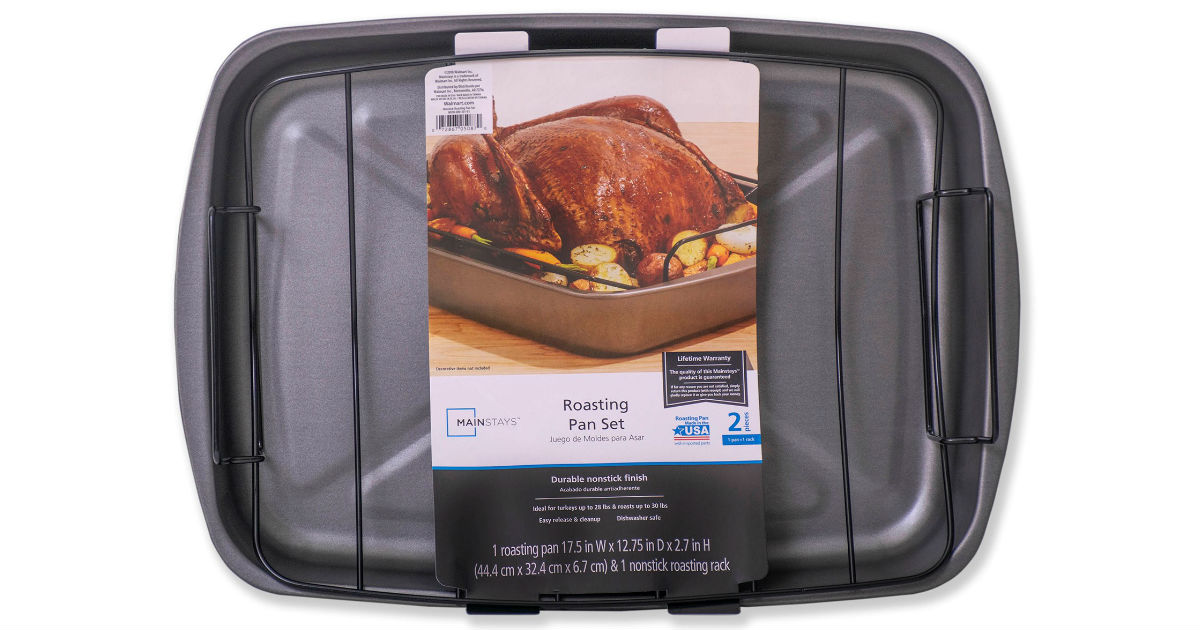 Mainstays Roaster with Rack 2-Piece ONLY $6.48 (Reg $13)
