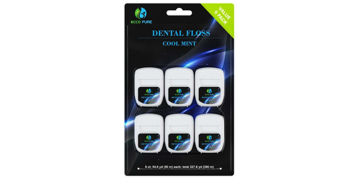 ECCO PURE Dental Floss 6-Pack ONLY $4.95 (Reg. $20)