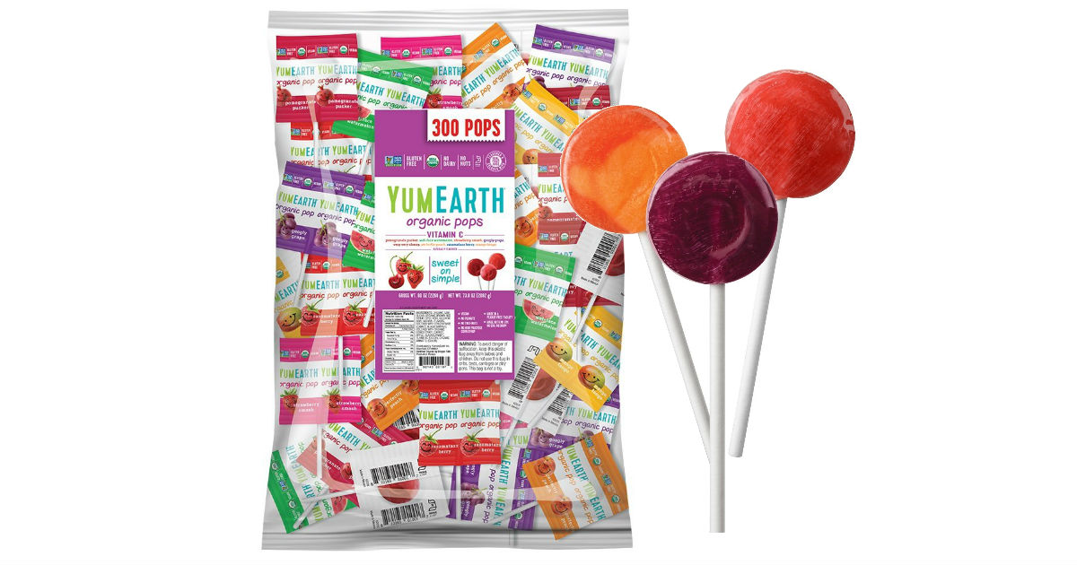 YumEarth Organic Lollipops 300-Pack ONLY $21.53 Shipped