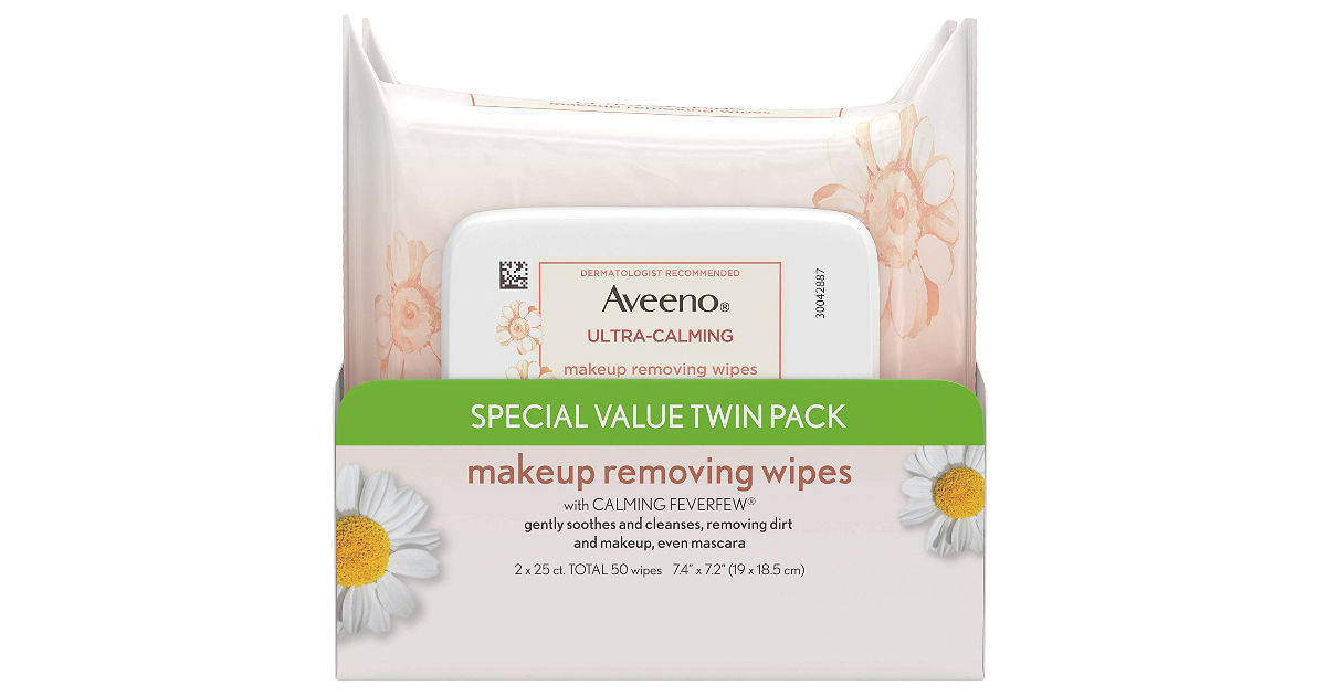 Aveeno Makeup Removing WIpes ONLY $5.98 (Reg. $12)