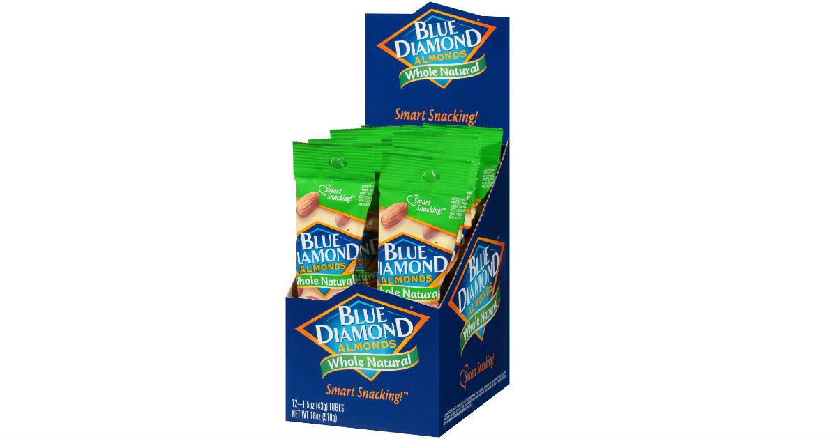 Blue Diamond Whole Natural Almonds 12-ct ONLY $6.28 at Walmart