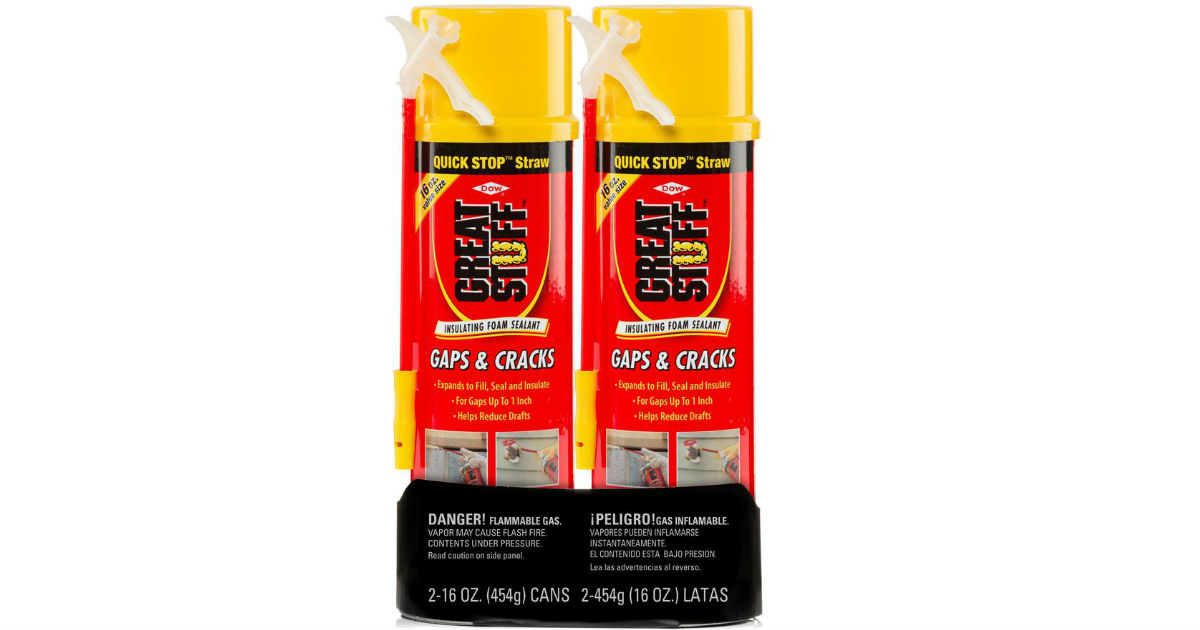 Gaps and Cracks Insulating Foam 2-Pack ONLY $4.98 at Home Depot