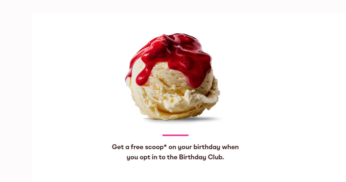 Baskin Robbins Birthday Freebie