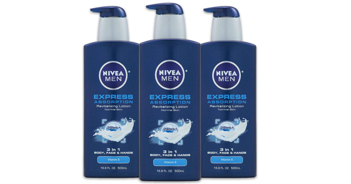 NIVEA Men 3-in-1 Revitalizing Lotion 3-Pack ONLY $11.39 Shipped