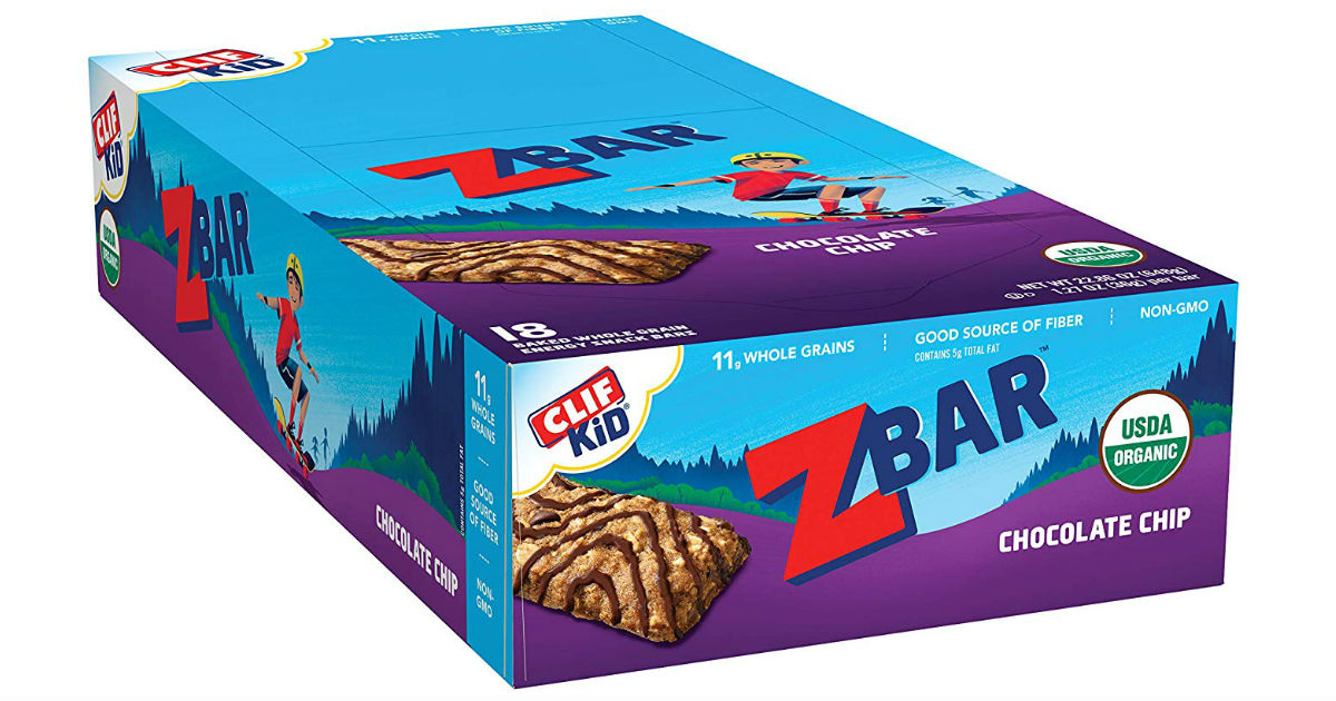 CLIF Kid Organic ZBars 18-Count ONLY $7.83 Shipped