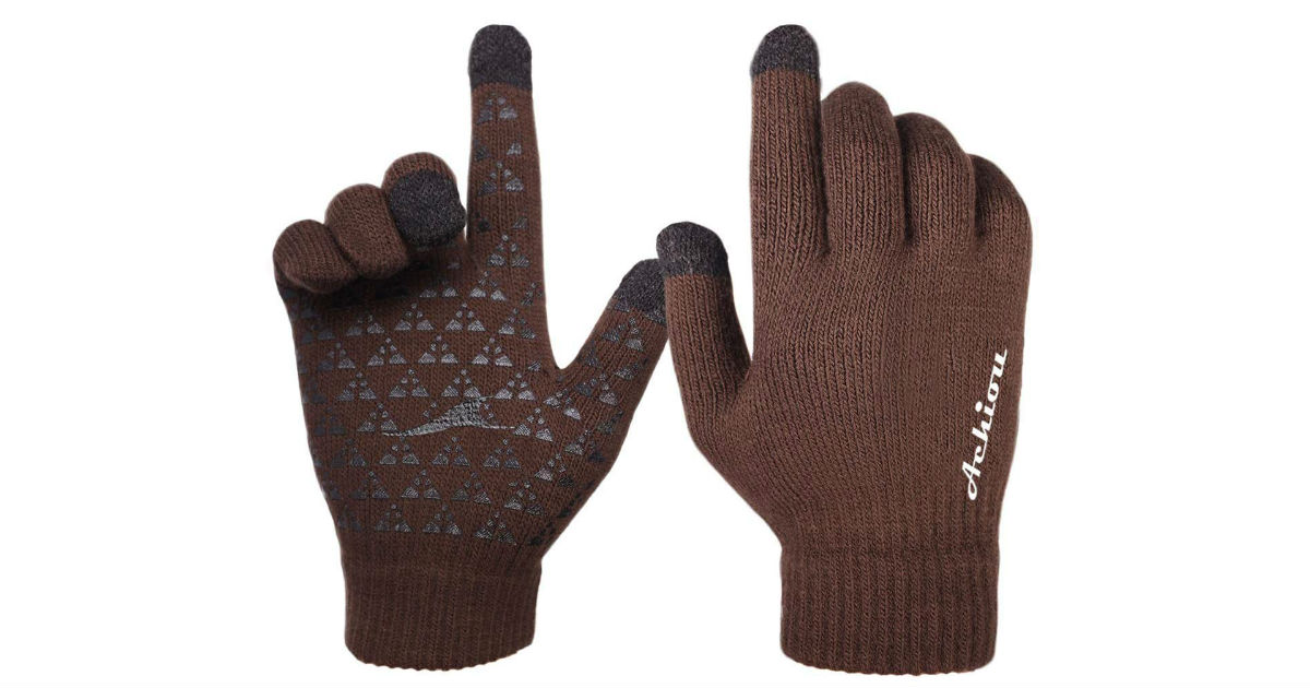 Achiou Winter Knit Gloves Amazon