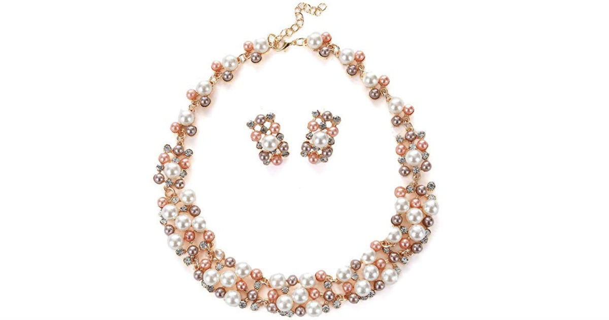 Women's Faux Pearl Jewelry 2-Piece Set ONLY $3.99 Shipped