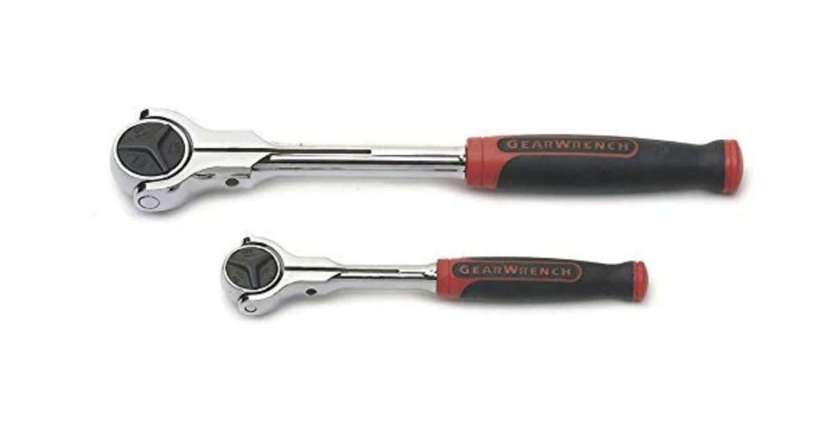 GearWrench Drive Cushion Grip Roto-Ratchet 2-Pc Set ONLY $26.72
