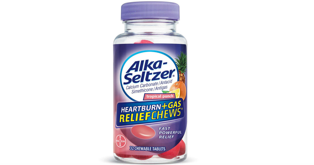 AlkaSeltzer Heartburn + Gas Relief Chews ONLY 1.03 Shipped Daily