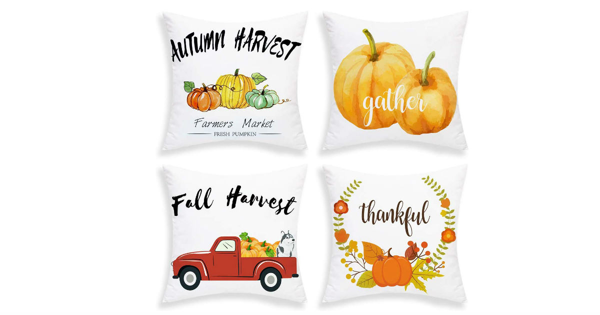 Autumn Harvest Pillow Covers ONLY $2.00 Each on Amazon