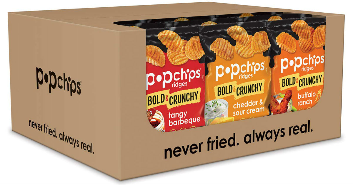 Popchips Ridges Potato Chip 24-ct Variety Pk ONLY $7.82 Shipped