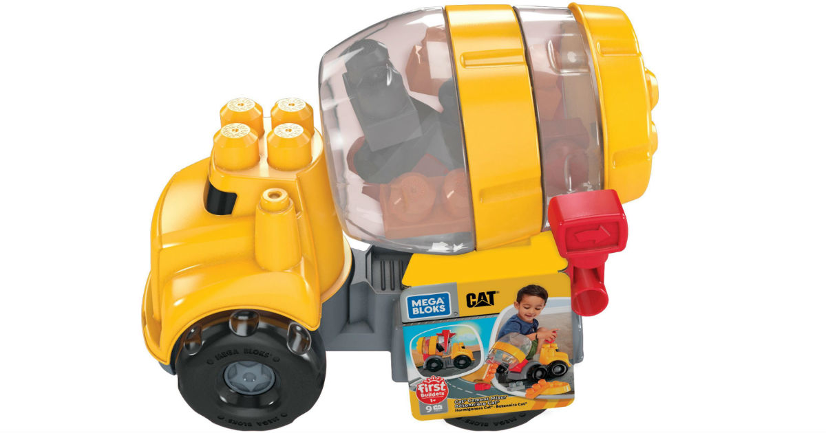 Mega Bloks Caterpillar Cement Mixer Vehicle ONLY $11.99 (Reg $20)