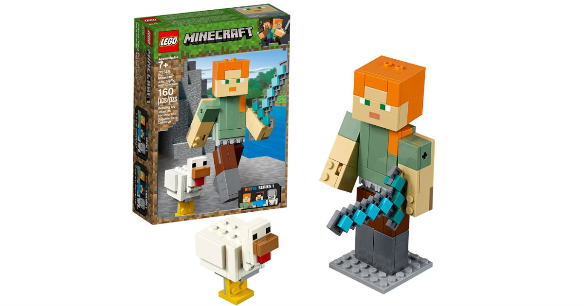 LEGO Minecraft Alex BigFig w/ Chicken ONLY $9.59 on Amazon