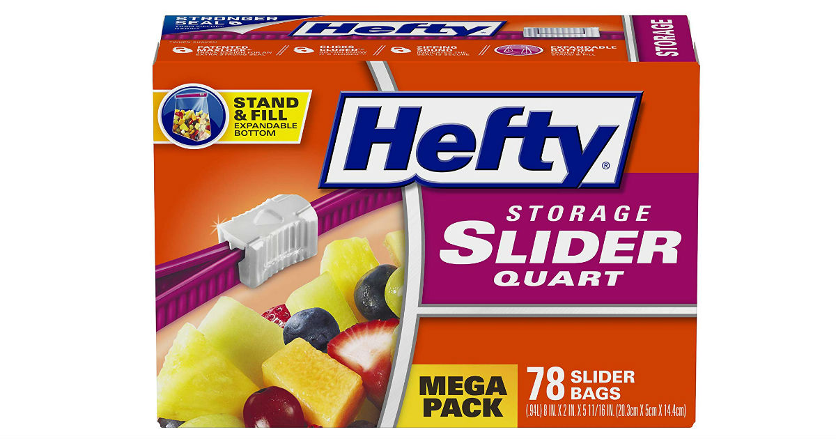 Hefty Slider Quart Size Food Storage Bags ONLY $5.54 Shipped