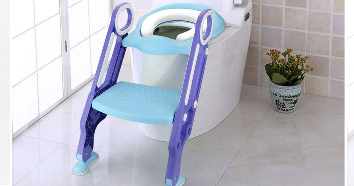 Luchild Potty Trainer Seat w/Step Tool Ladder ONLY $13.60 