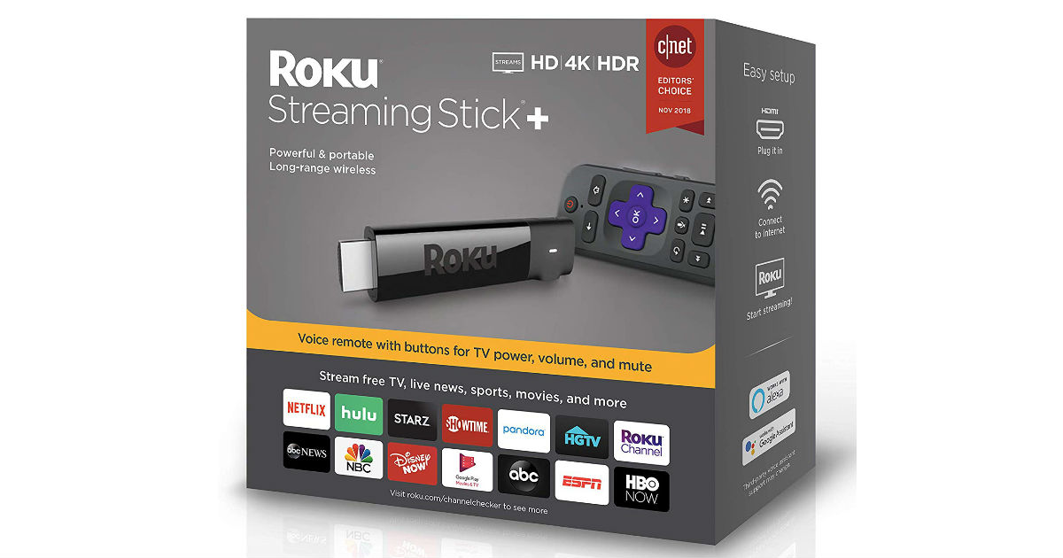 Roku Streaming Stick+ 4K HDR ONLY $29.99 (Reg $60)