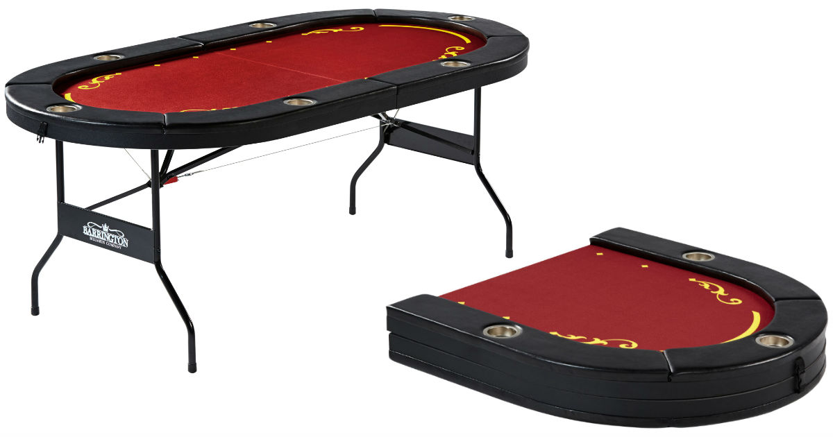 Barrington Foldable 6 Player Poker Table ONLY $70 Shipped 