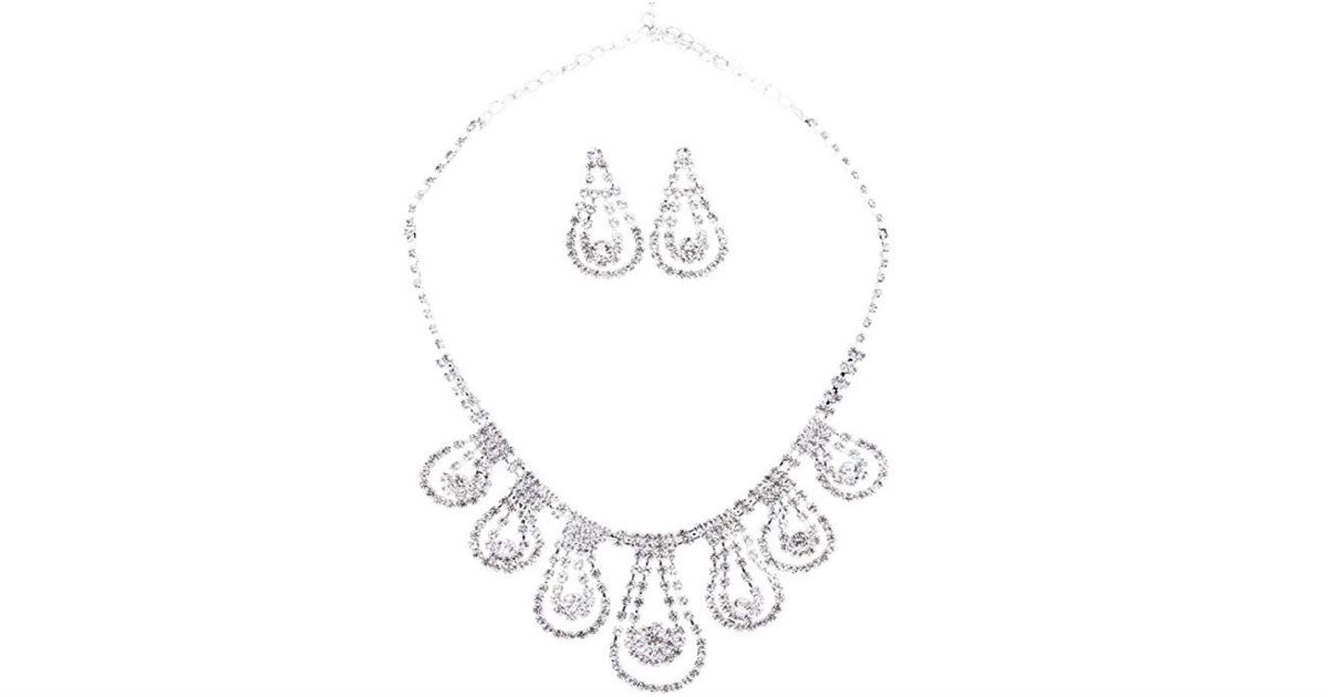 Luxury Waterdrop Rhinestone Jewelry Set ONLY $3.99 Shipped