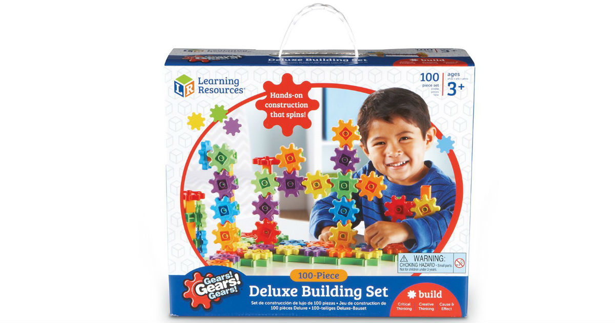 Learning Resources Gears 100-Pc Deluxe Building Set ONLY $16.37
