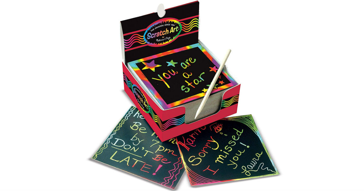 Melissa & Doug Scratch Art Box of Rainbow Mini Notes ONLY $6.22