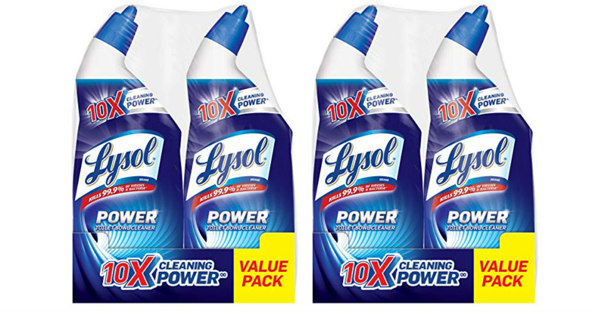 Lysol Power Toilet Bowl Cleaner 4-Pack ONLY $3.35 Shipped