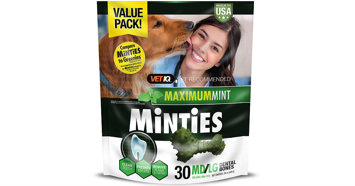 VetIQ Minties Dog Dental Bone Treats ONLY $4.19 Shipped