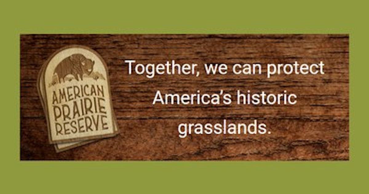 FREE American Prairie Reserve Wooden Sticker
