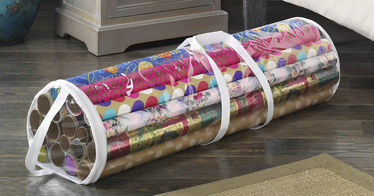 Whitmor Clear Gift Wrap Organizer ONLY $4.24 (Reg. $10)